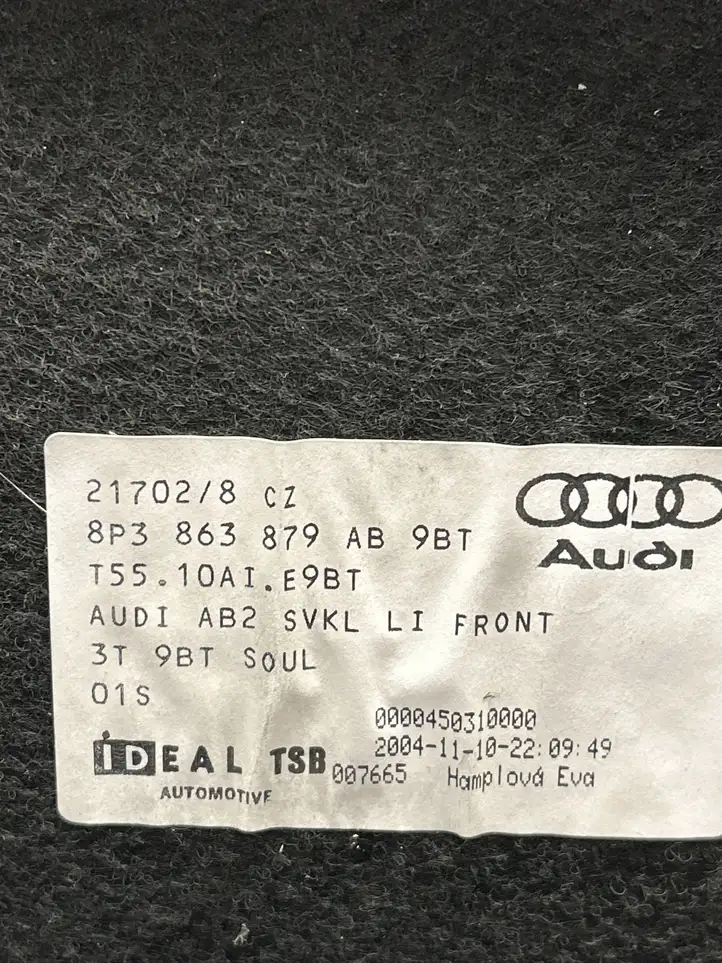 Audi A3/S3 8P (2004 - 2008) 8P3863879AB Задняя боковая обшивка салона — фото 3