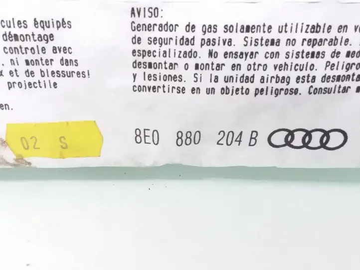 Audi A4 S4 B6 8E 8H (2000 - 2006) 8E0880204B Подушка безопасности пассажира — фото 2