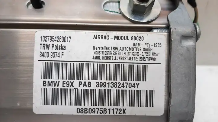 BMW 3 E90 E91 (2005 - 2012) 39913824704Y Подушка безопасности пассажира — фото 3