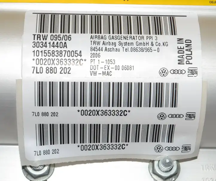Volkswagen Touareg I (2002 - 2010) 7L0880202 Подушка безопасности пассажира — фото 5