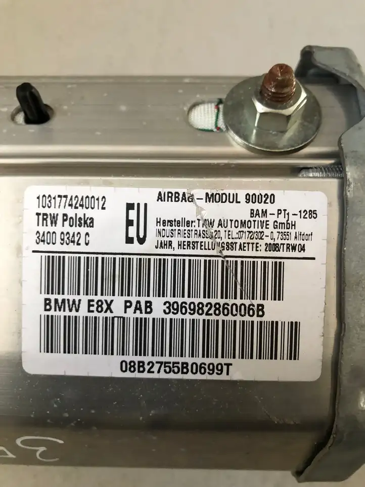 BMW 1 E81 E87 (2004 - 2011) 39698286006B Подушка безопасности пассажира — фото 4