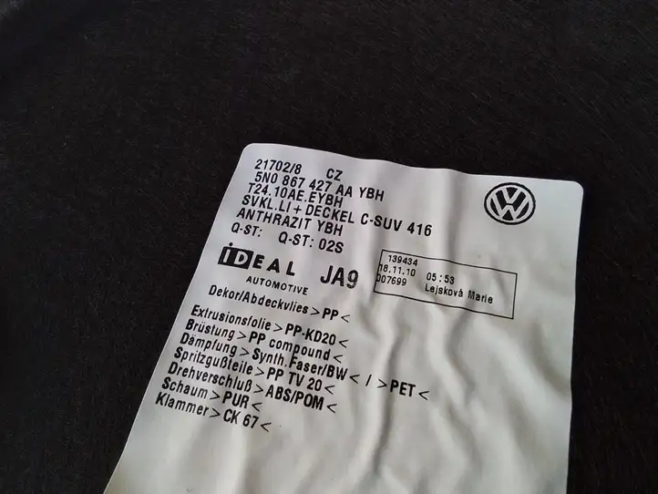 Volkswagen Tiguan (2007 - 2011) 5N0867427 Боковая обшивка багажника — фото 4