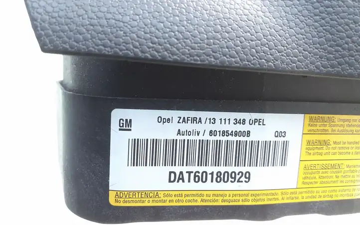 Opel Zafira B (2003 - 2006) 13111348 Подушка безопасности руля — фото 4