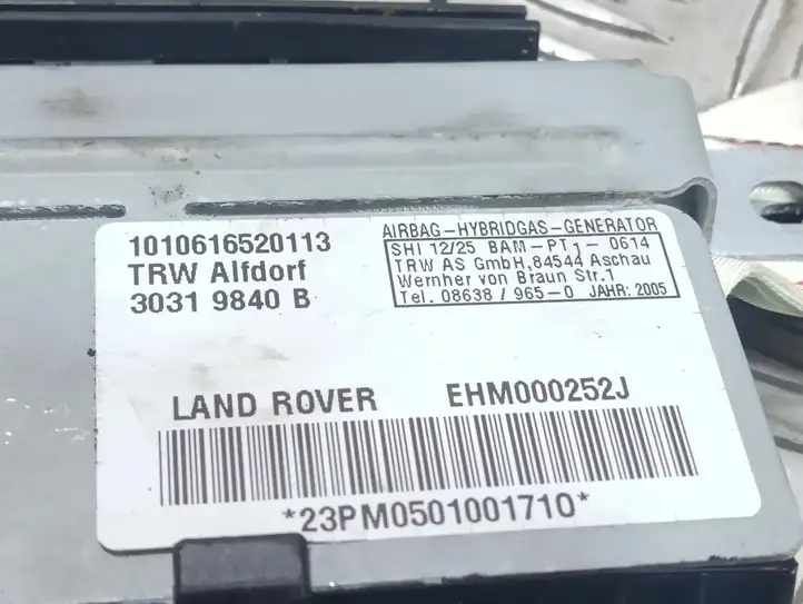 Land Rover Range Rover L322 (2002 - 2005) EHM000252J Боковая подушка безопасности шторка — фото 4