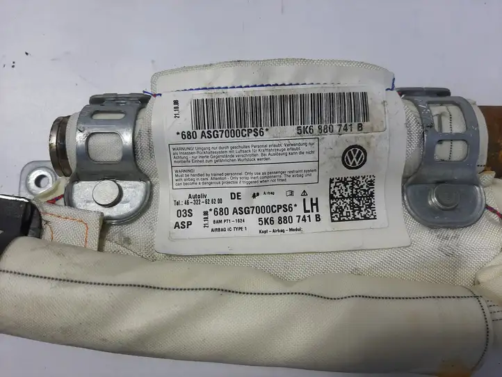 Volkswagen Golf VI (2009 - 2013) 5K6880741B Боковая подушка безопасности шторка — фото 2