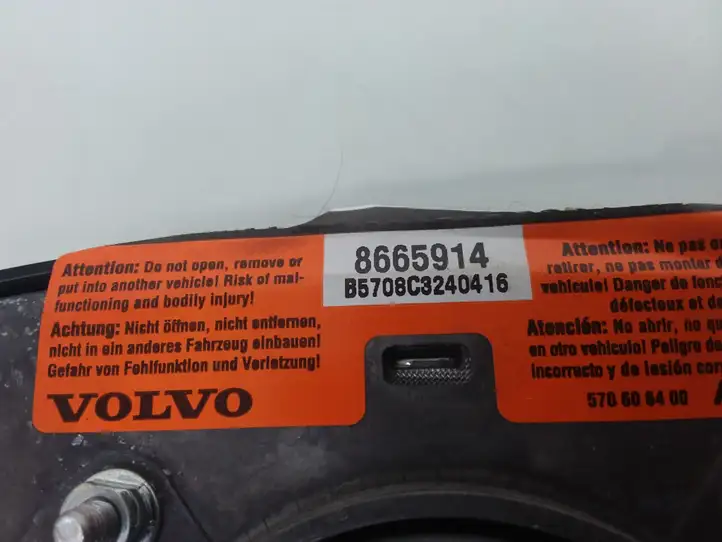 Volvo S60 (2000 - 2004) 8665914 Подушка безопасности руля — фото 3