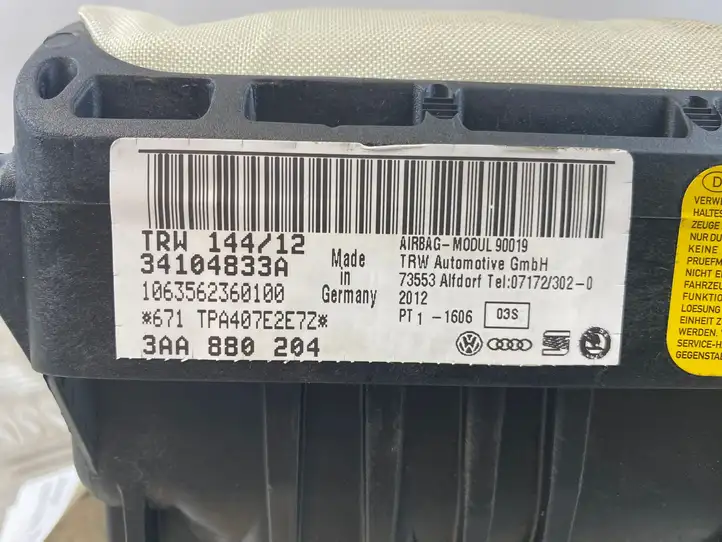 Volkswagen PASSAT CC (2012 - 2017) 34104833A Подушка безопасности пассажира — фото 5