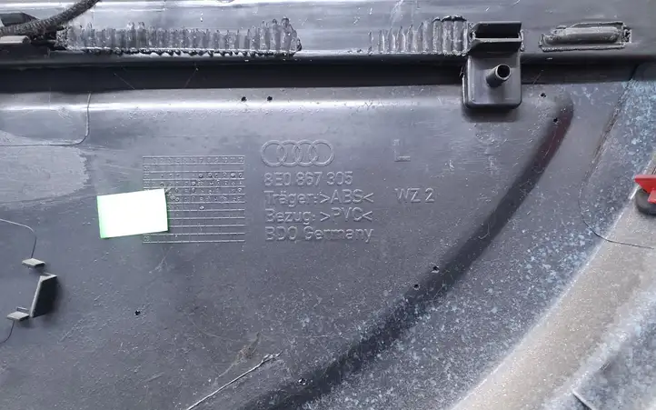 Audi A4 S4 B7 8E 8H (2004 - 2009) 8E0867305 Обшивка задней двери — фото 3