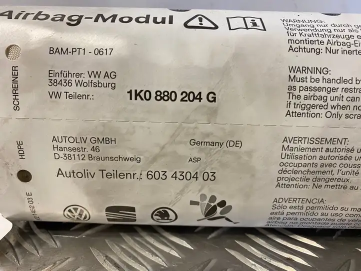 Volkswagen Golf V (2003 - 2009) 1K0880204G Подушка безопасности пассажира — фото 3