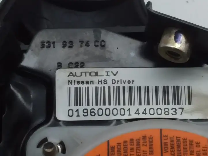 Nissan Almera N16 (2000 - 2010) 531937400 Подушка безопасности руля — фото 3