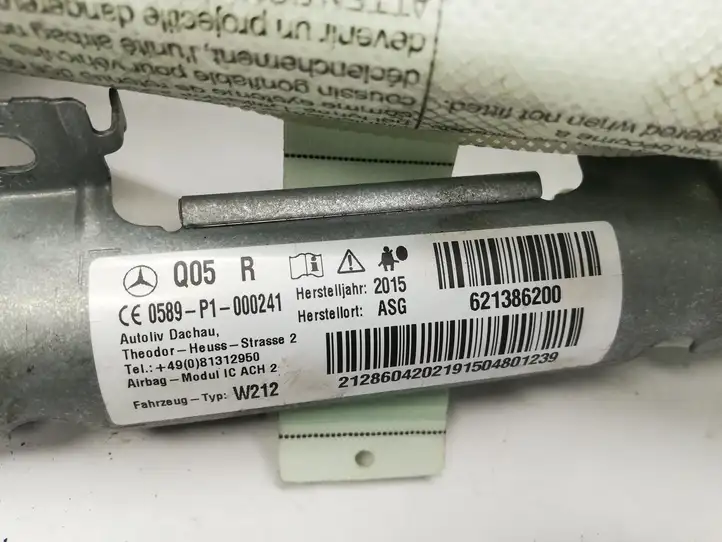 Mercedes-Benz E W212 (2009 - 2016) 2128604202 Боковая подушка безопасности шторка — фото 2
