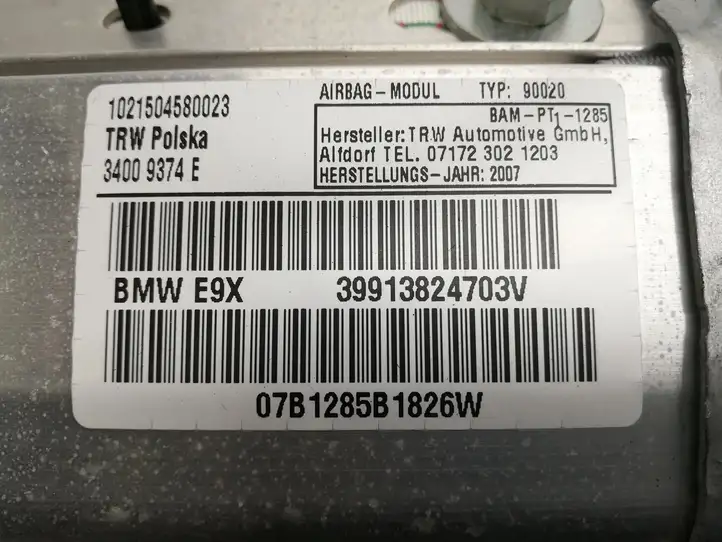 BMW 3 E92 E93 (2005 - 2014) 34009374E Подушка безопасности пассажира — фото 4