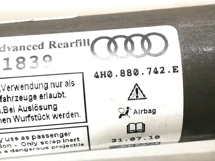 Audi A8 S8 D4 4H (2010 - 2014) 4H0880742E Боковая подушка безопасности шторка — фото 2
