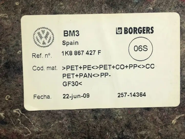 Volkswagen Scirocco (2008 - 2014) 1K8867427 Боковая обшивка багажника — фото 3