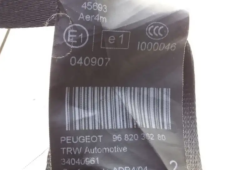 Peugeot 3008 I (2008 - 2015) 34040961 Задний ремень безопасности — фото 3