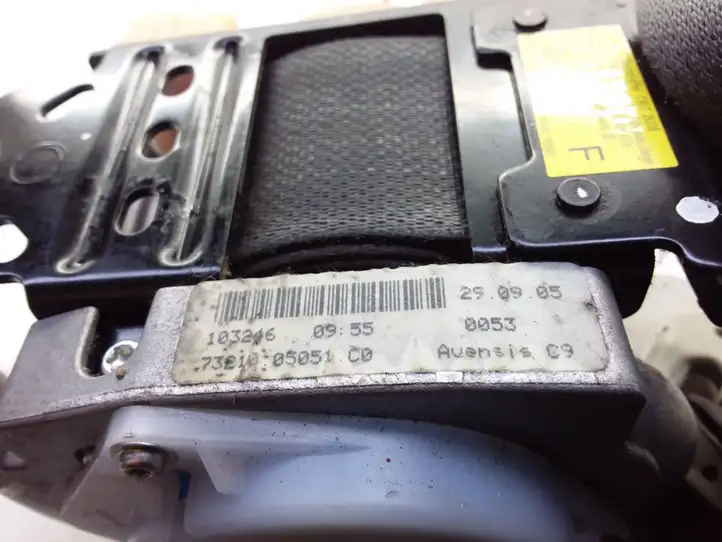 Toyota Avensis T250 (2003 - 2006) 7321005051 Передний ремень безопасности — фото 4