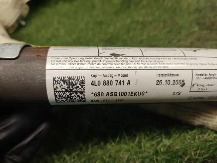 Audi Q7 4L (2005 - 2009) 4L0880741A Боковая подушка безопасности шторка — фото 1