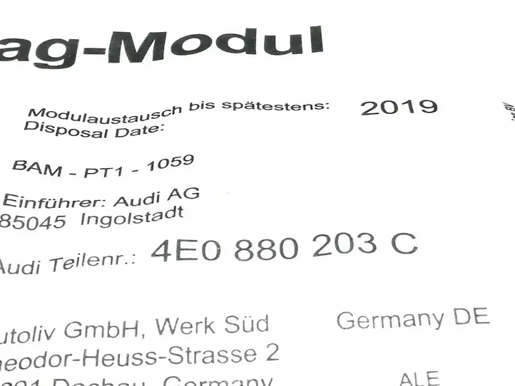Audi A8 S8 D3 4E (2002 - 2005) 4E0880203C Подушка безопасности пассажира — фото 2