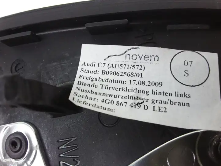 Audi A6 C7 (2011 - 2014) 4G0867419D Декоративная планка — фото 4