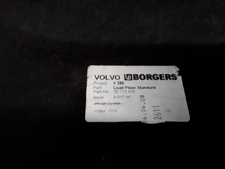 Volvo S80 (2006 - 2009) 30715926 Обшивка ниши запасного колеса — фото 2