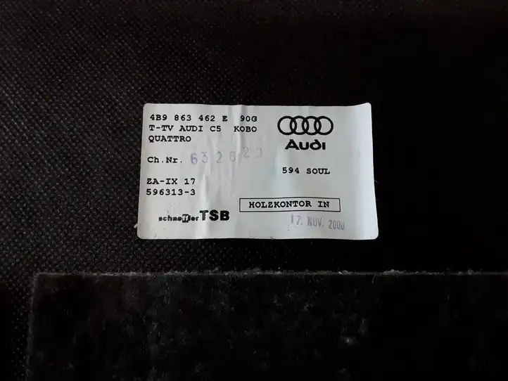Audi A6 Allroad C5 (2000 - 2006) 4B9863462E Коврик багажника — фото 2