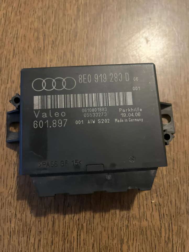 8E0919283D Audi A4 S4 B7 8E 8H Parkavimo (PDC) daviklių valdymo blokas