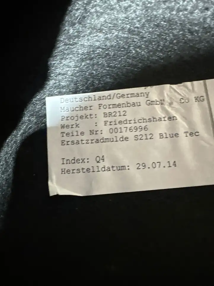 Mercedes-Benz E W212 (2009 - 2016) 00176996 Коврик багажника — фото 3