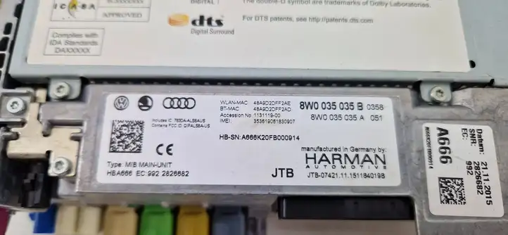 Audi A4 S4 B9 (2015 - 2019) 8W0035035A Блок MMI — фото 5