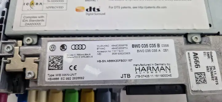 Audi A4 S4 B9 (2015 - 2019) 8W0035035B Блок MMI — фото 8