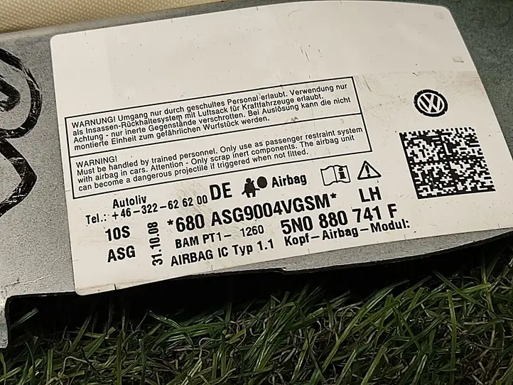Volkswagen Tiguan (2007 - 2011) 5N0880741F Боковая подушка безопасности шторка — фото 2