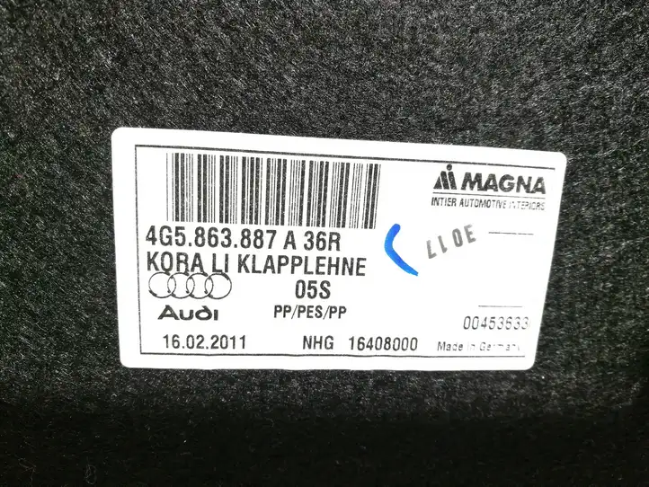 Audi A6 C7 (2011 - 2014) 4G5863887A Боковая обшивка багажника — фото 2