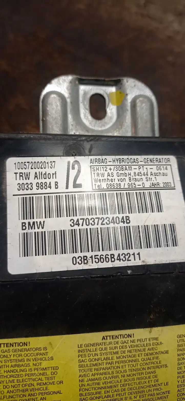 BMW X5 E53 (1999 - 2006) 34703723404B Подушка безопасности двери — фото 2