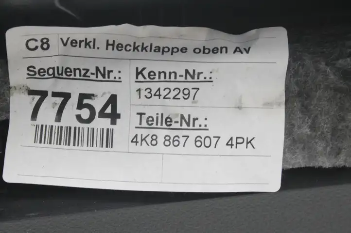 Audi A7 S7 4K8 (2018 - ) 4K8867606 Задняя боковая обшивка салона — фото 3