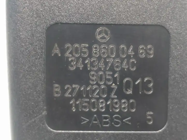 Mercedes-Benz EQC (2018 - ) A2058600469 Задний средний замок ремня — фото 9