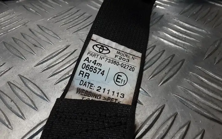 Toyota Auris E180 (2012 - 2018) 7336002720 Задний ремень безопасности — фото 2