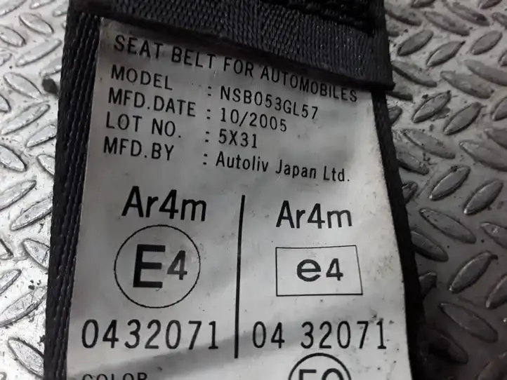 Honda Accord (2003 - 2007) 0432071 Задний ремень безопасности — фото 2