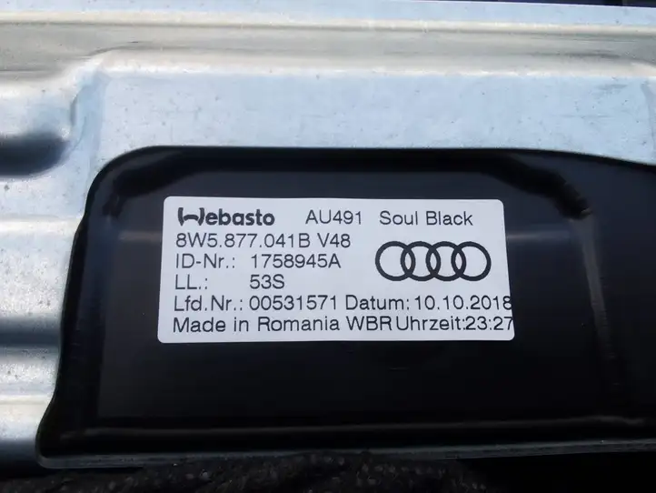 Audi A4 S4 B9 8W (2019 - ) 8W5877041B Комплект люка крыши — фото 7