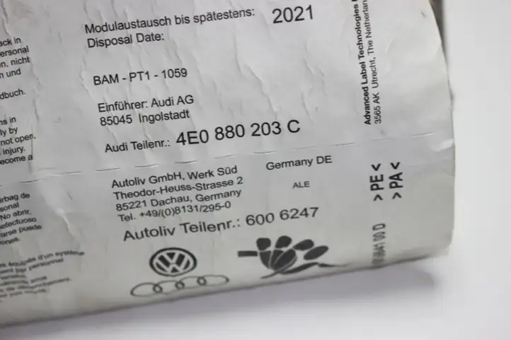 Audi A8 S8 D3 4E (2005 - 2007) 4E0880203C Подушка безопасности пассажира — фото 4