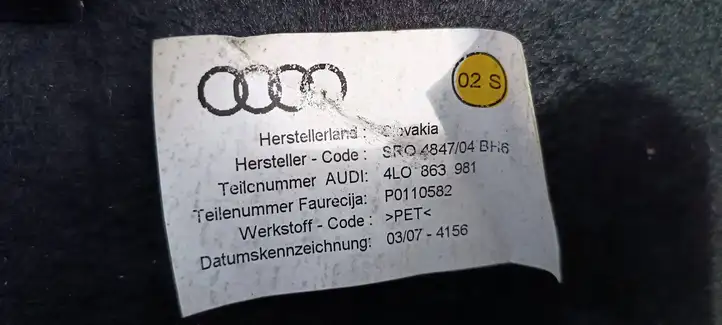 Audi Q7 4L (2005 - 2009) 4L0863981 Обшивка задней двери — фото 3
