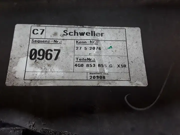 Audi A6 C7 (2011 - 2014) 4G0853855 Порог кузова — фото 2