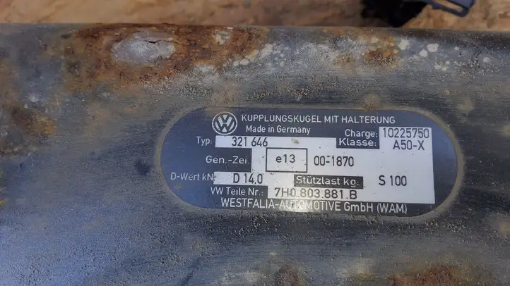 Volkswagen Transporter - Caravelle T5 (2003 - 2009) 7H0803881B Комплект буксировочного крюка — фото 8