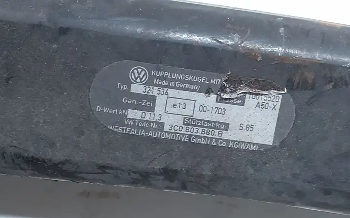 Volkswagen PASSAT B6 (2005 - 2010) 3C0803880B Комплект буксировочного крюка — фото 4