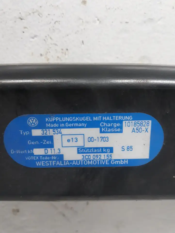 Volkswagen PASSAT B6 (2005 - 2010) 3C0092155 Комплект буксировочного крюка — фото 10