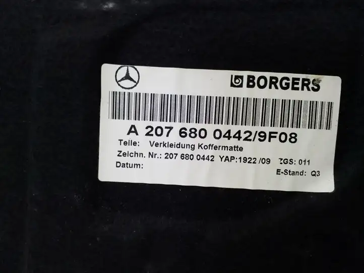 Mercedes-Benz E C207 W207 (2009 - 2017) A2076800442 Коврик багажника — фото 2