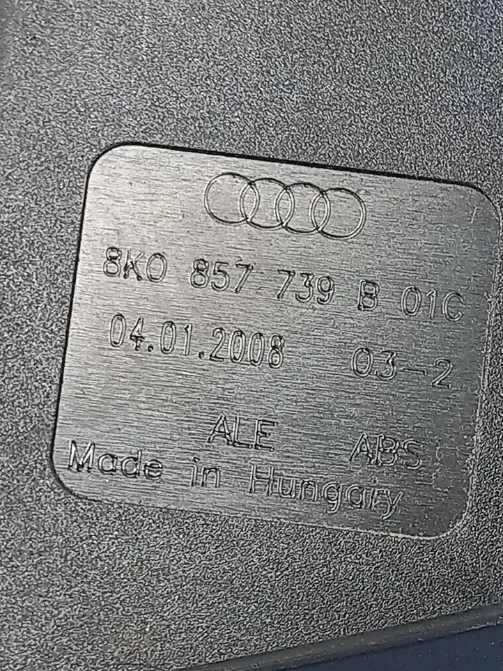 Audi A4 S4 B8 8K (2007 - 2011) 8K0857739B Замок заднего ремня — фото 2