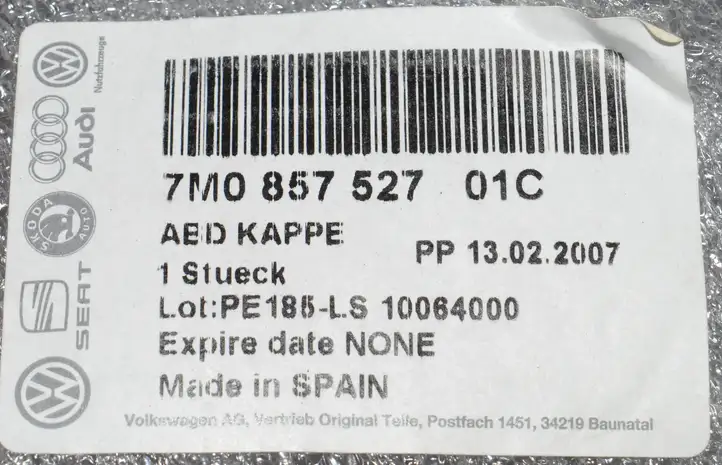 Volkswagen Sharan (2000 - 2003) 7M0857527 Элементы бокового зеркала — фото 13