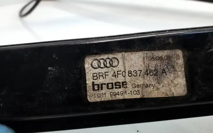 Audi A6 S6 C6 4F (2004 - 2008) 4F0837462A Стеклоподъемник передней двери (без мотора) — фото 7