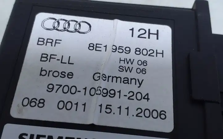 Audi A4 S4 B7 8E 8H (2004 - 2009) 8E1959802H Мотор стеклоподъемника передний — фото 6