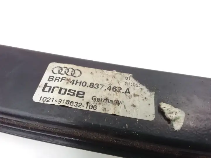 Audi A8 (2010 - 2014)  4H0837462A Механизм для электрического подъема окон передней двери (без двигателя)