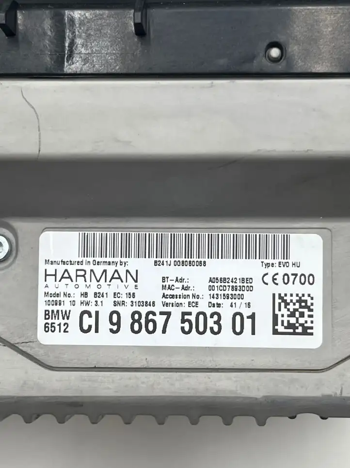 BMW 1 F20 F21 (2011 - 2019) 9867503 Магнитола / мультимедийная система — фото 9